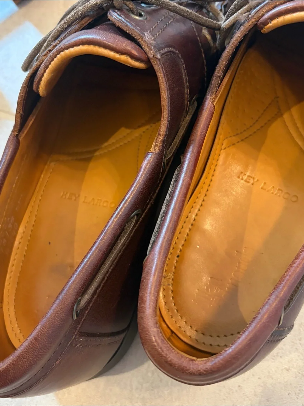 Allen Edmonds Brown Leather Key Largo Boat Shoes